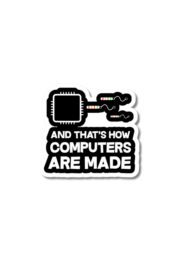 python programmer heartbeat sticker | python... And That's How Computers Are Made Stickers – Posterwa