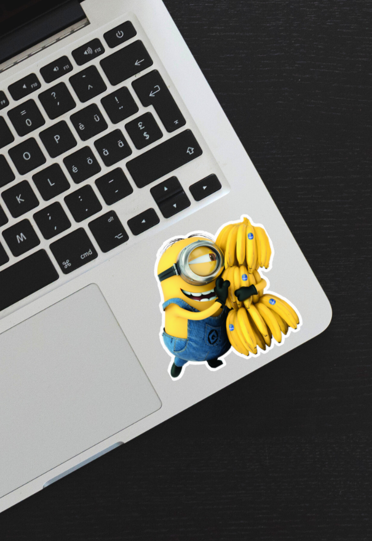 Minion With Banana Sticker