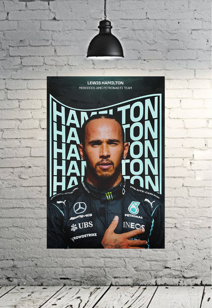 LEWIS HAMILTON Mercedes-AMG Petronas Poster
