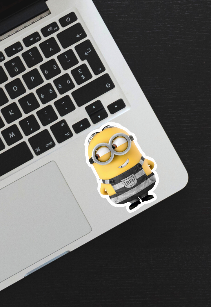 Minion Dave in Jail Sticker