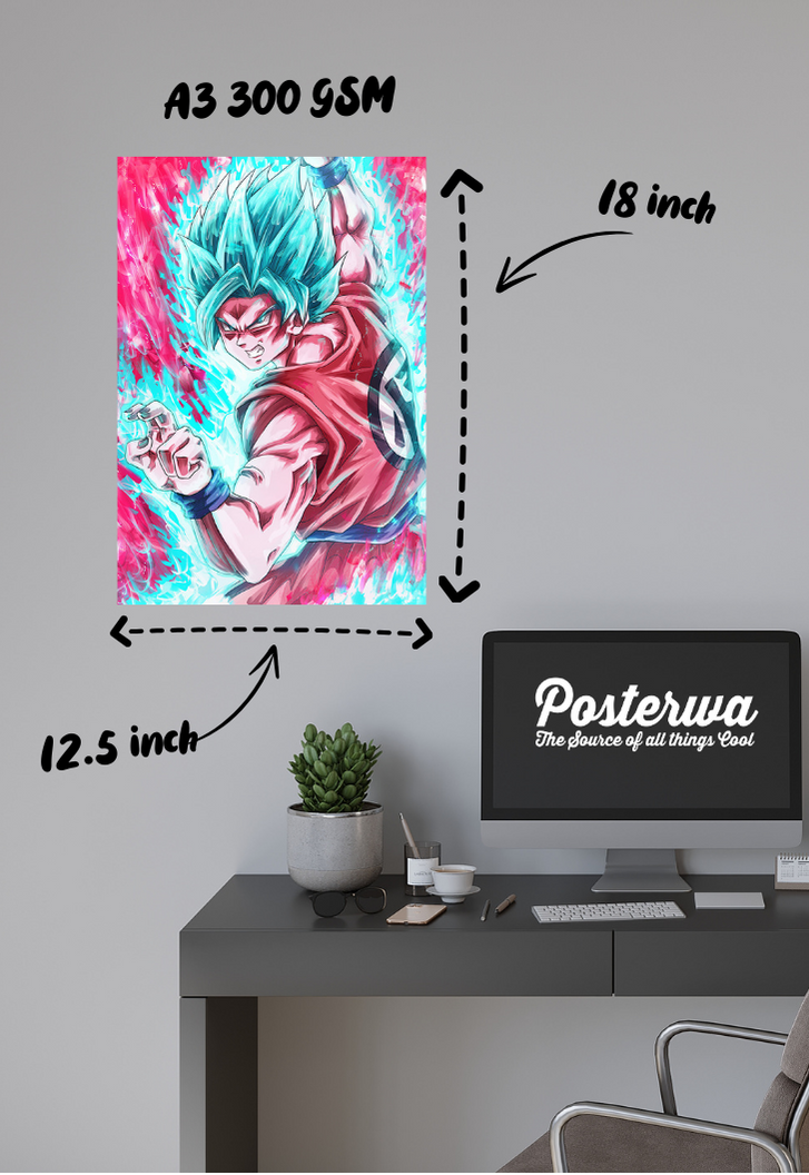 Super Saiyan God Goku Poster