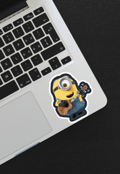 Stuart Minion With Guitar Sticker