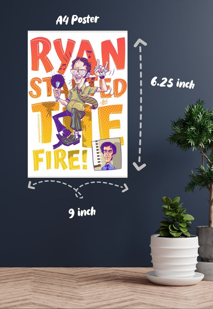 Ryan Started the Fire - The Office Poster