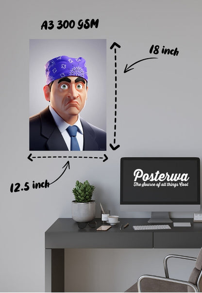 Michael Scott as Prison Mike-The Office Poster