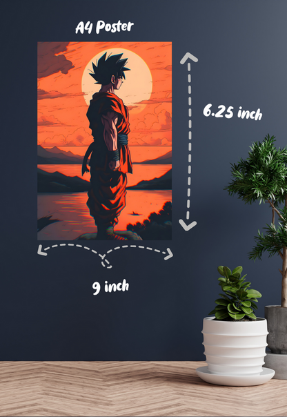 DRAGON BALL GOKU SUNSET Poster