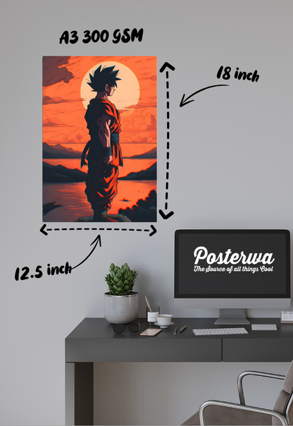 Dragon Ball Z GOKU Red and Black Poster