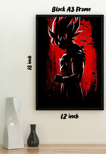 Dragon Ball Z GOKU Red and Black Poster