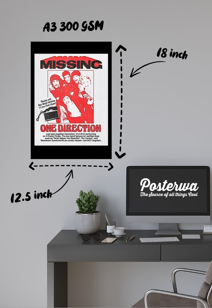 One Direction Missing Poster