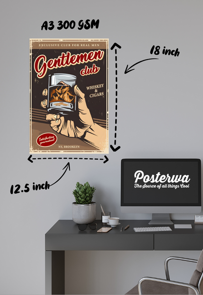 Gentlemen Club Whiskey Poster