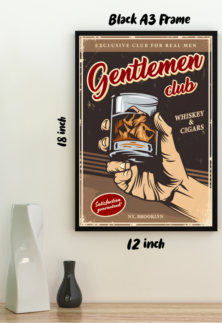 Gentlemen Club Whiskey Poster