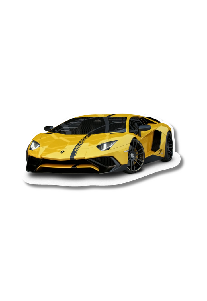 Lamborghini Yellow Aventador Sticker