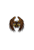 Eagle Wings And Claws Mascot Sticker