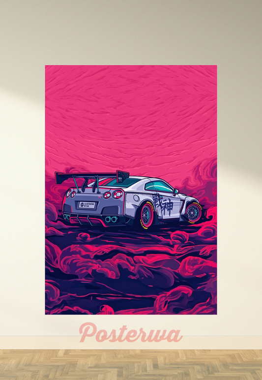 Nissan GTR Car Poster