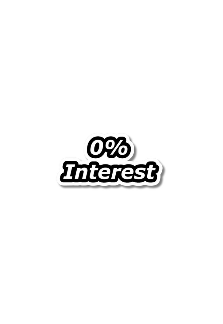 0% Interest Sticker – Posterwa