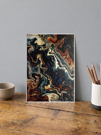 Coral Currents | Abstract | Art Poster