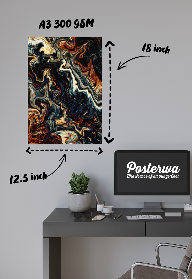 Coral Currents | Abstract | Art Poster