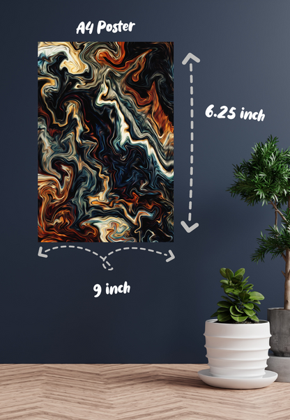 Coral Currents | Abstract | Art Poster