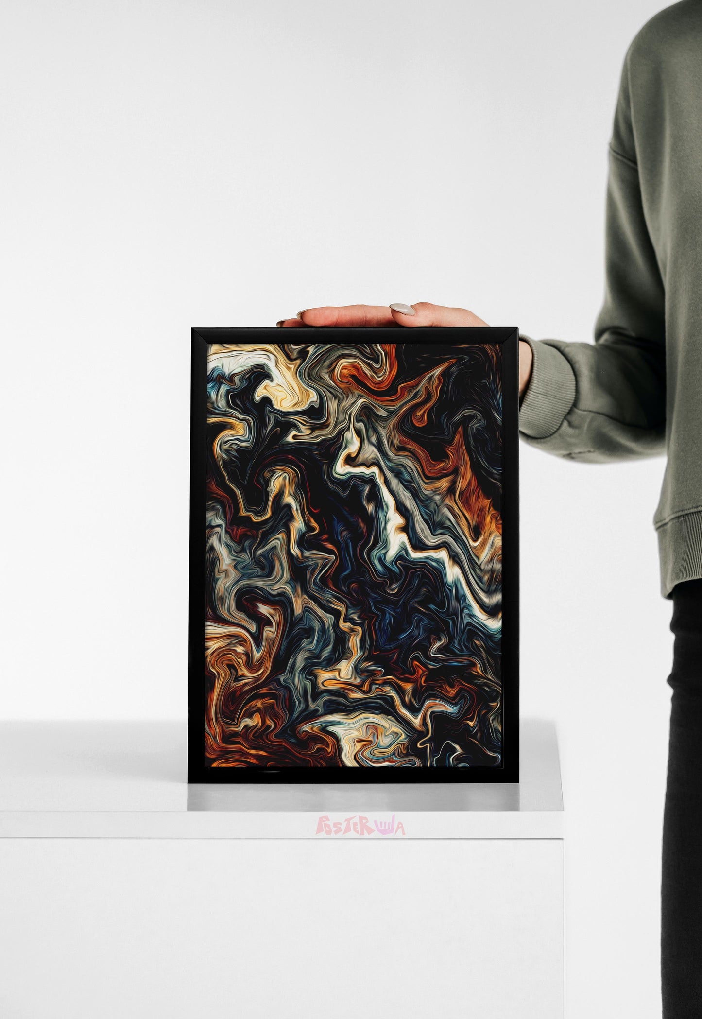 Coral Currents | Abstract | Art Poster