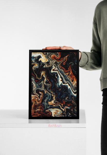 Coral Currents | Abstract | Art Poster