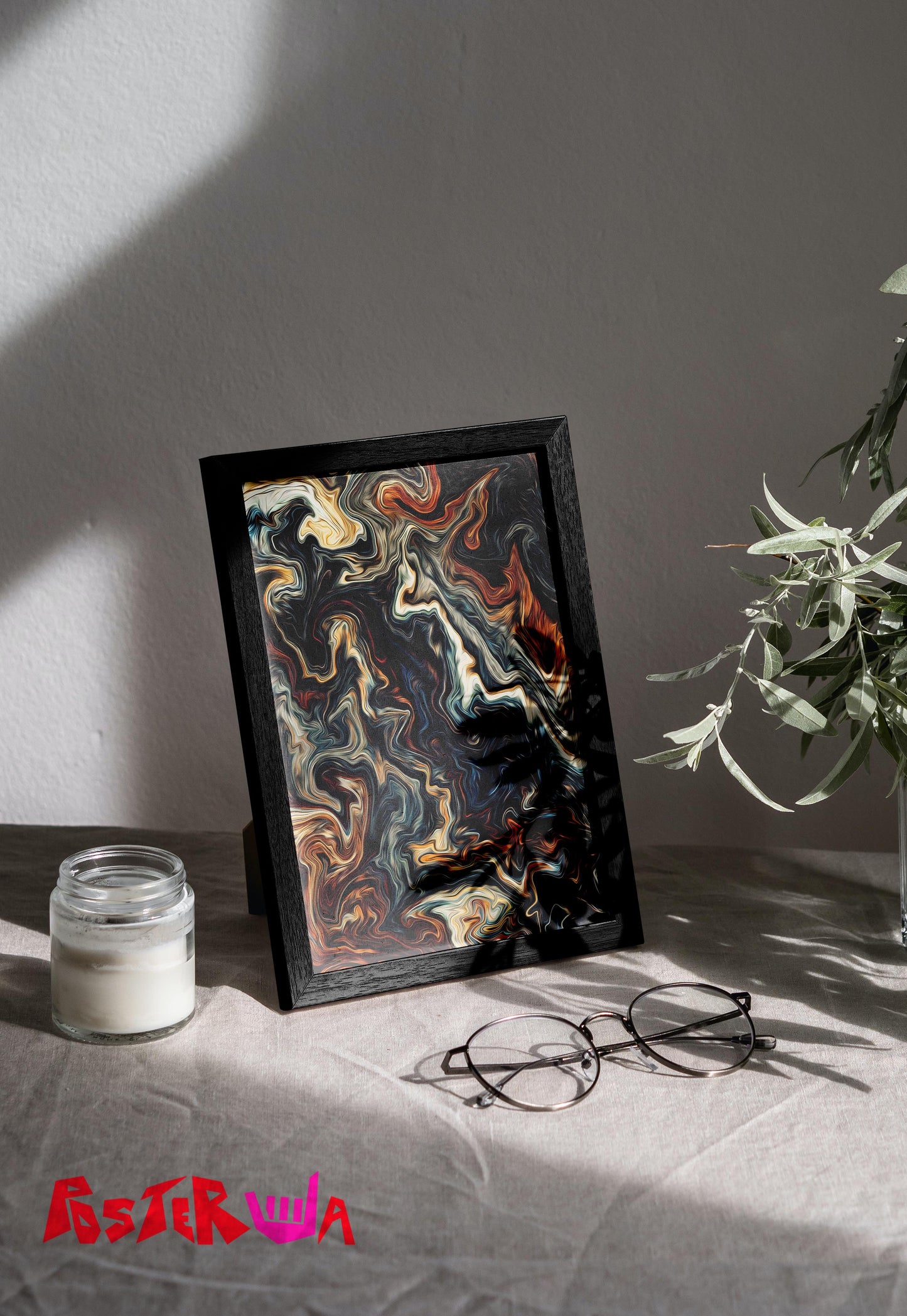 Coral Currents | Abstract | Art Poster