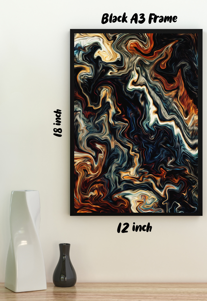 Coral Currents | Abstract | Art Poster