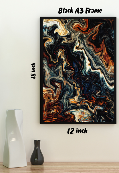 Coral Currents | Abstract | Art Poster