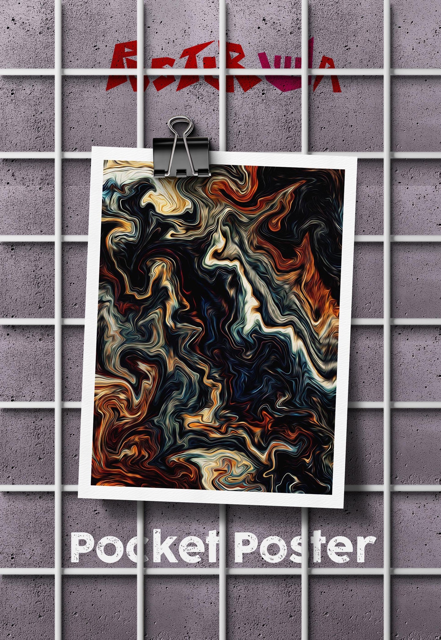 Coral Currents | Abstract | Art Poster