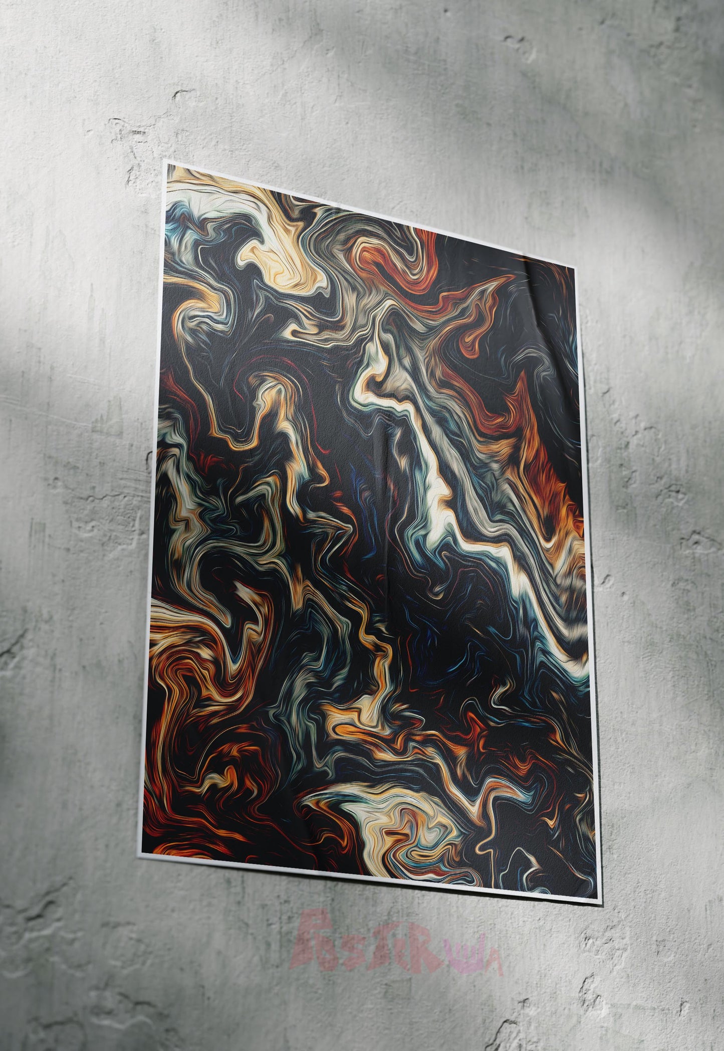 Coral Currents | Abstract | Art Poster