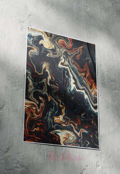 Coral Currents | Abstract | Art Poster