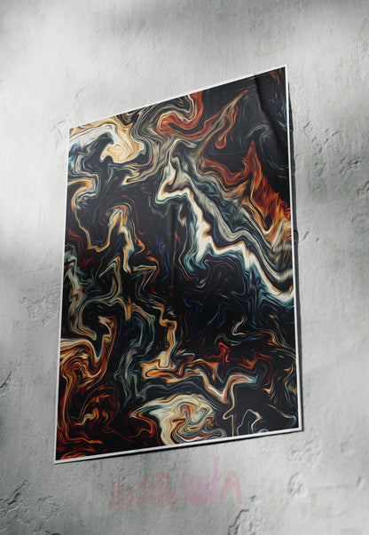 Coral Currents | Abstract | Art Poster