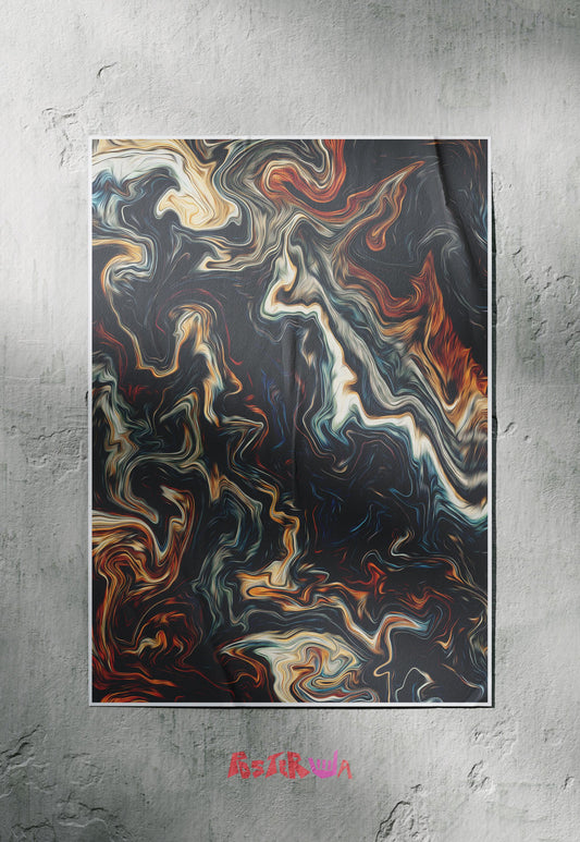 Coral Currents | Abstract | Art Poster