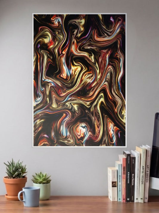 Fluid Flames | Abstract | Art Poster