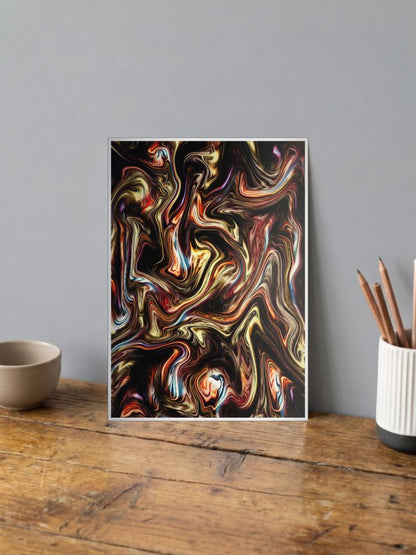 Fluid Flames | Abstract | Art Poster