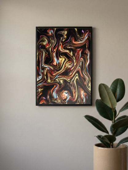 Fluid Flames | Abstract | Art Poster