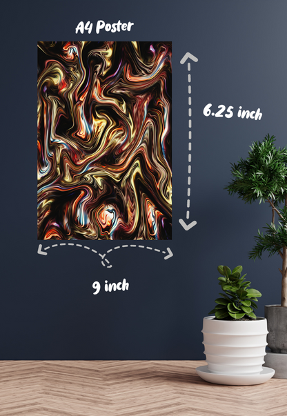 Fluid Flames | Abstract | Art Poster