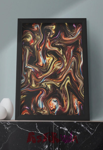 Fluid Flames | Abstract | Art Poster