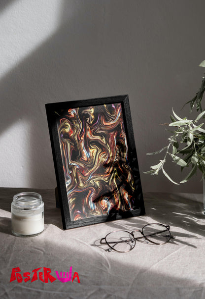 Fluid Flames | Abstract | Art Poster
