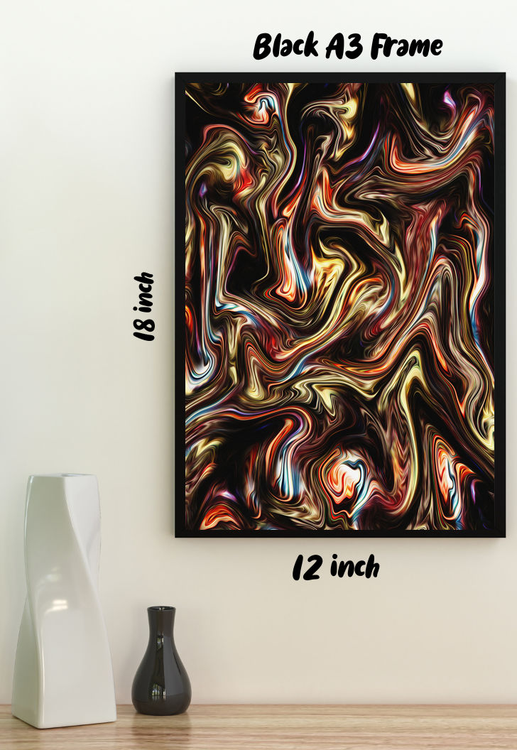 Fluid Flames | Abstract | Art Poster