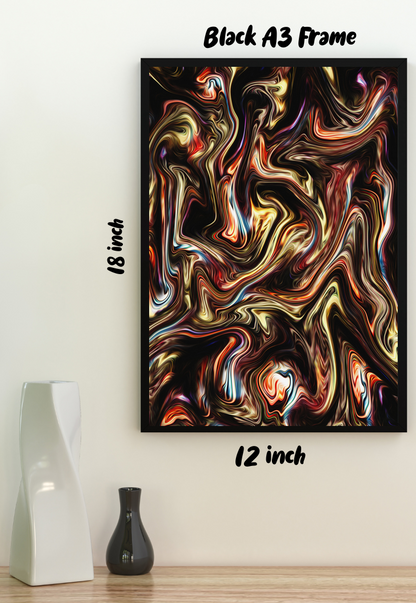 Fluid Flames | Abstract | Art Poster