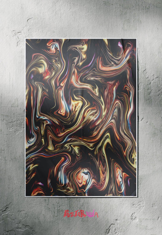 Fluid Flames | Abstract | Art Poster