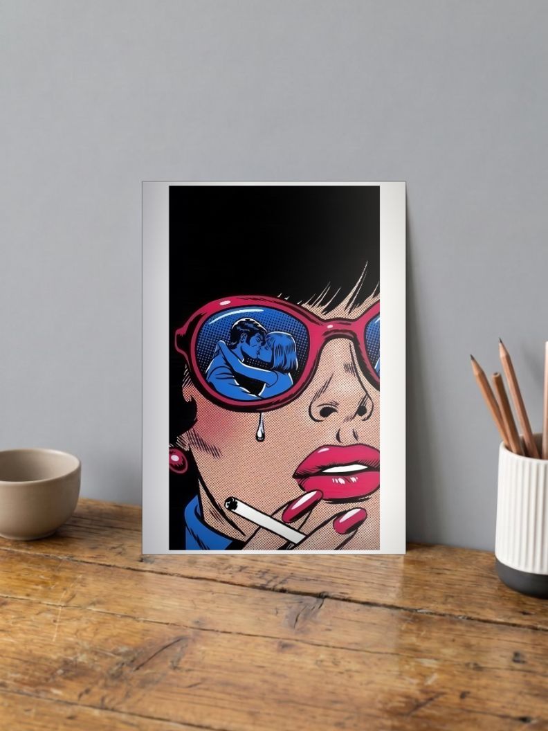 Heartbreak in Retro Hues | Punk Comic Art | Art Poster