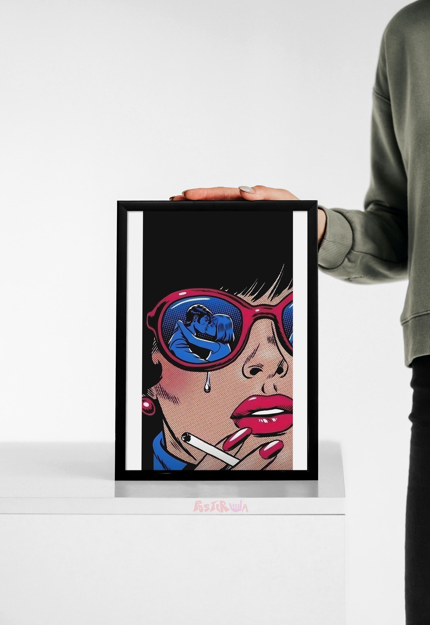 Heartbreak in Retro Hues | Punk Comic Art | Art Poster