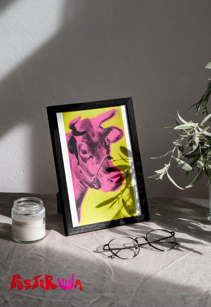 Retro Bovine Punk | Comic Art | Art Poster