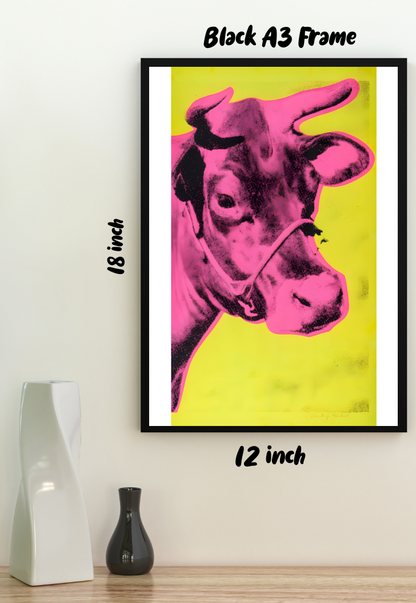 Retro Bovine Punk | Comic Art | Art Poster