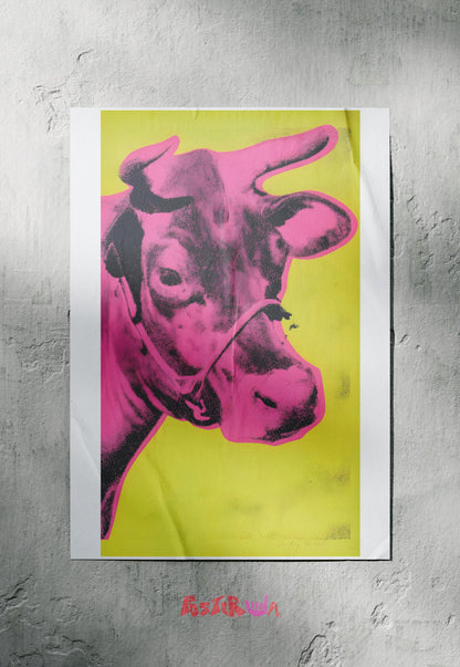 Retro Bovine Punk | Comic Art | Art Poster