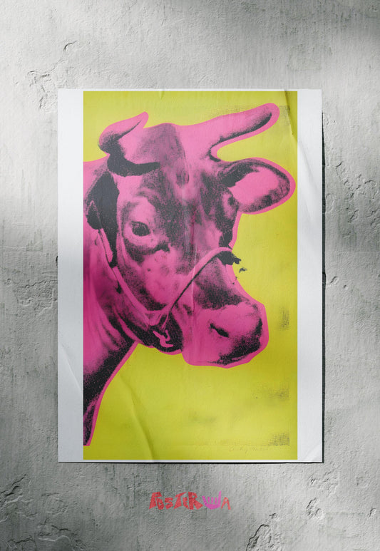 Retro Bovine Punk | Comic Art | Art Poster