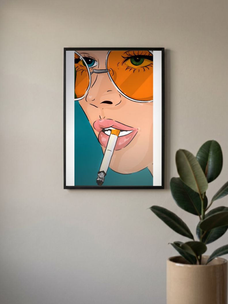 Rebel Smoke | Retro Punk | Art Poster