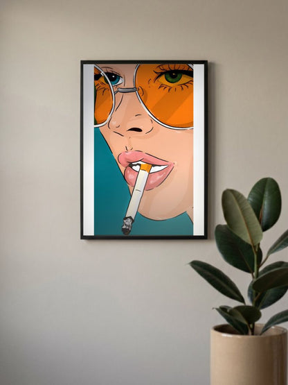 Rebel Smoke | Retro Punk | Art Poster