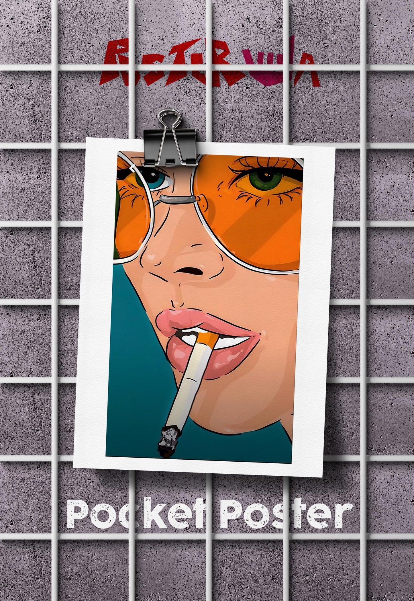 Rebel Smoke | Retro Punk | Art Poster