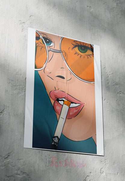 Rebel Smoke | Retro Punk | Art Poster